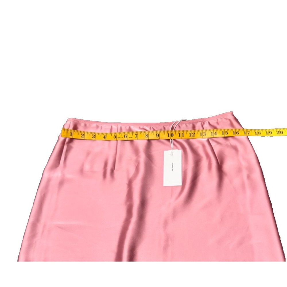 Vince Slip Skirt blush pink 10 Large Rose Midi Mid Rise quiet luxury New - Picture 4 of 10